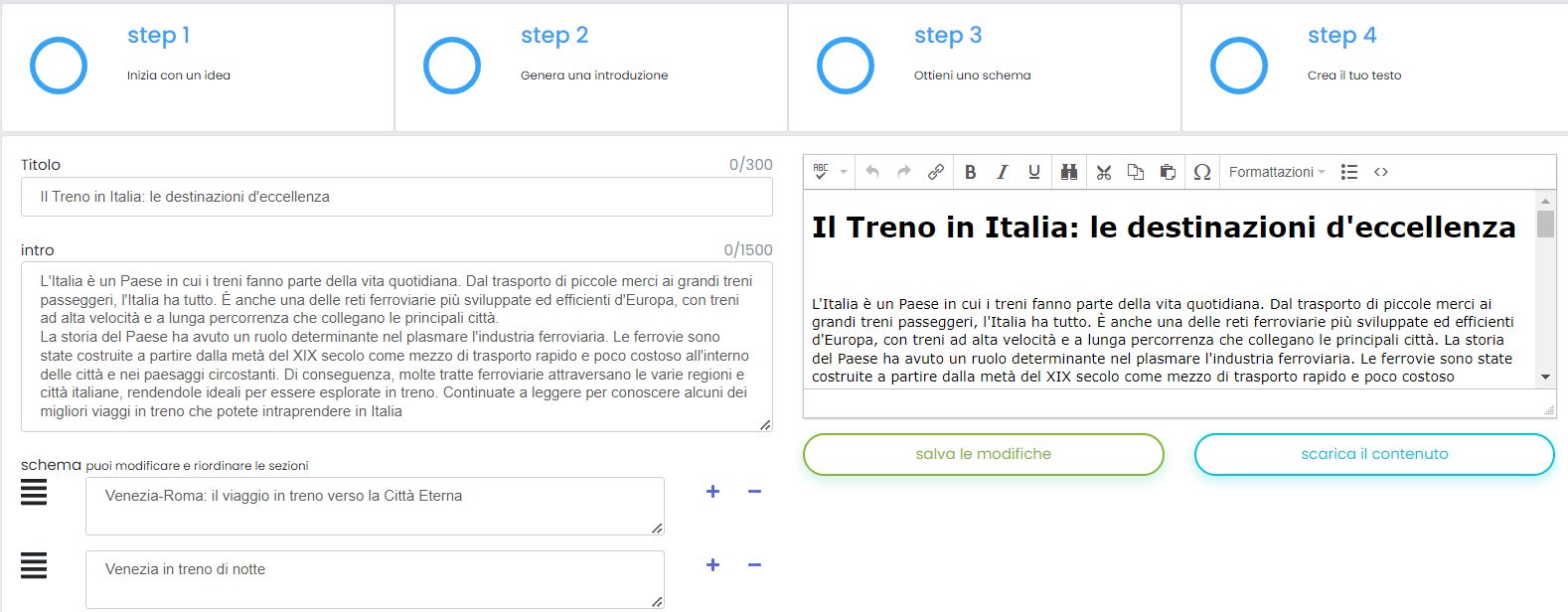 Esempio di articolo realizzato con Intelligenza artificiale