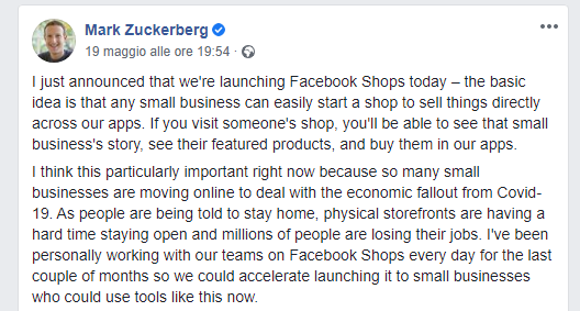 facebook shops mark zuckenberg