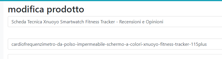 esempio completamento nome prodotto ecommerce
