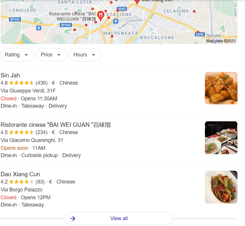 Risultati di ricerca per la query ristorante cinese bergamo